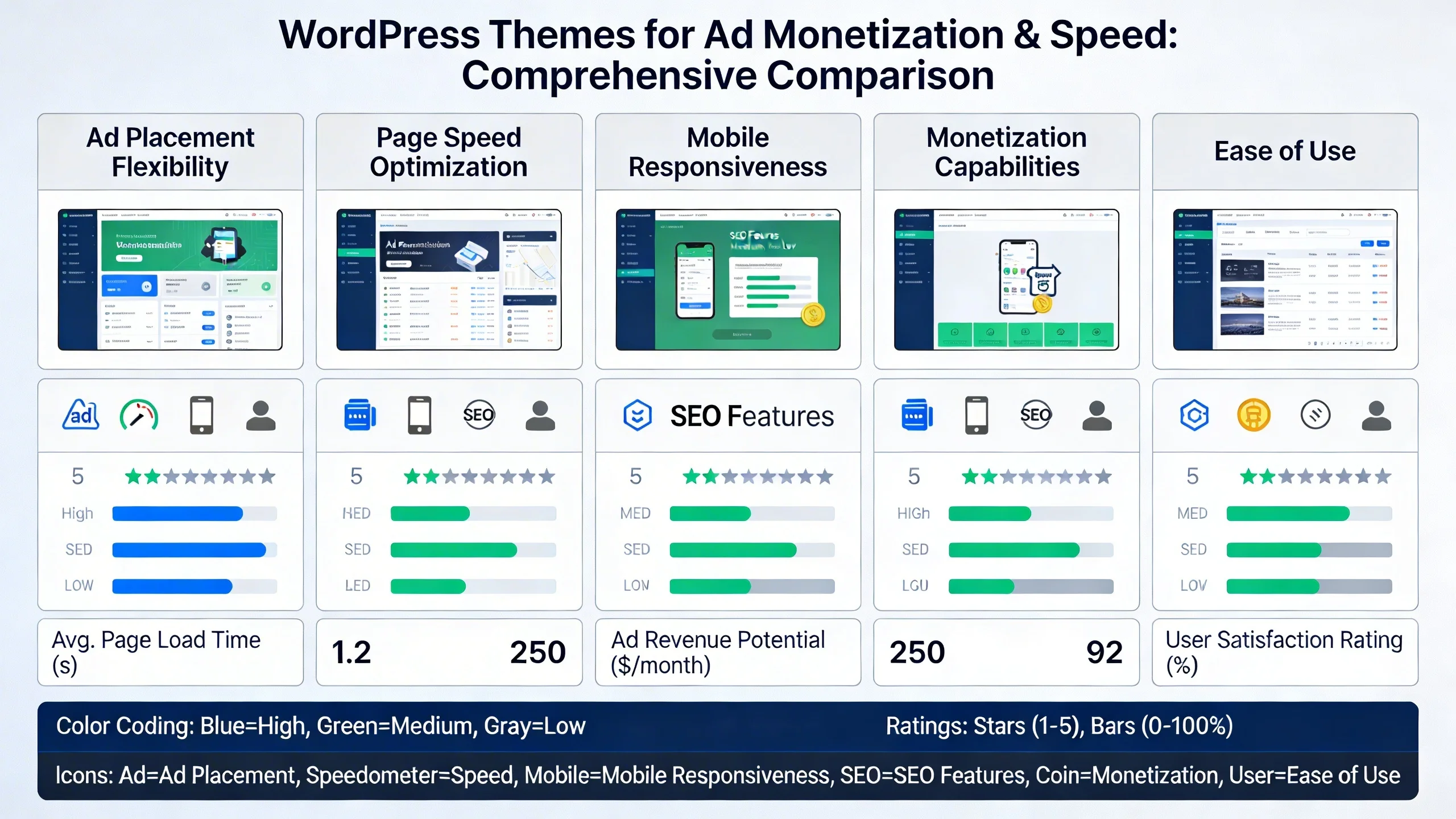 The Best WordPress Themes for Ad Monetization and Speed infographic 1